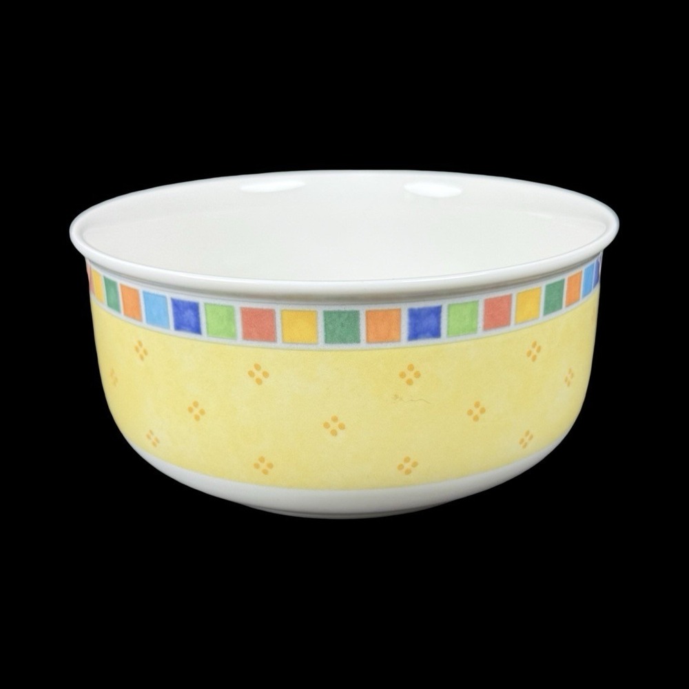 Villeroy & Boch Twist Alea Limone 6" Vegetable Serving Bowl Checkerboard Mosaic